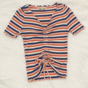***SOLD***Ribbed stripped top